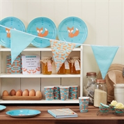 Banderín tela fiesta zorro