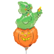 Globo fantasma y calabaza palito