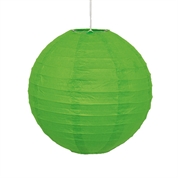 Decorado linterna papel verde claro 25cm