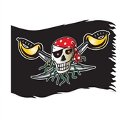 Bandera pared Pirata Rojo