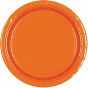 Platos naranja grandes (8)