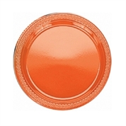 Platos naranja plásticos pequeños (10)