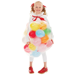 disfraz bolsa gominolas con globos