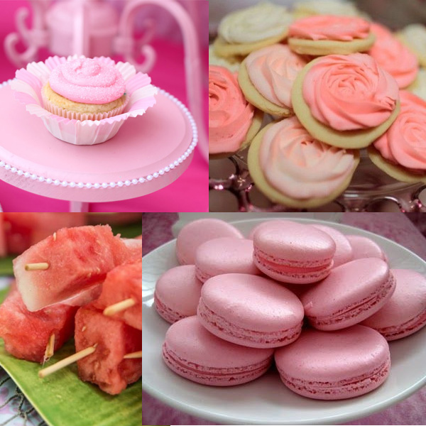 dulces para una fiesta rosa