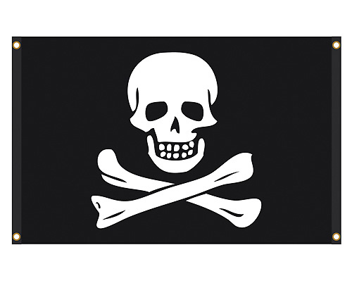 una bandera pirata para decorar fiestas pirata