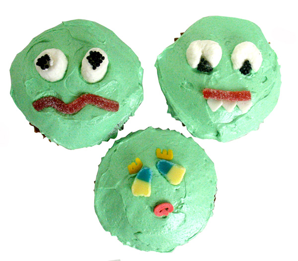 cupcakes monstruo para fiestas Halloween